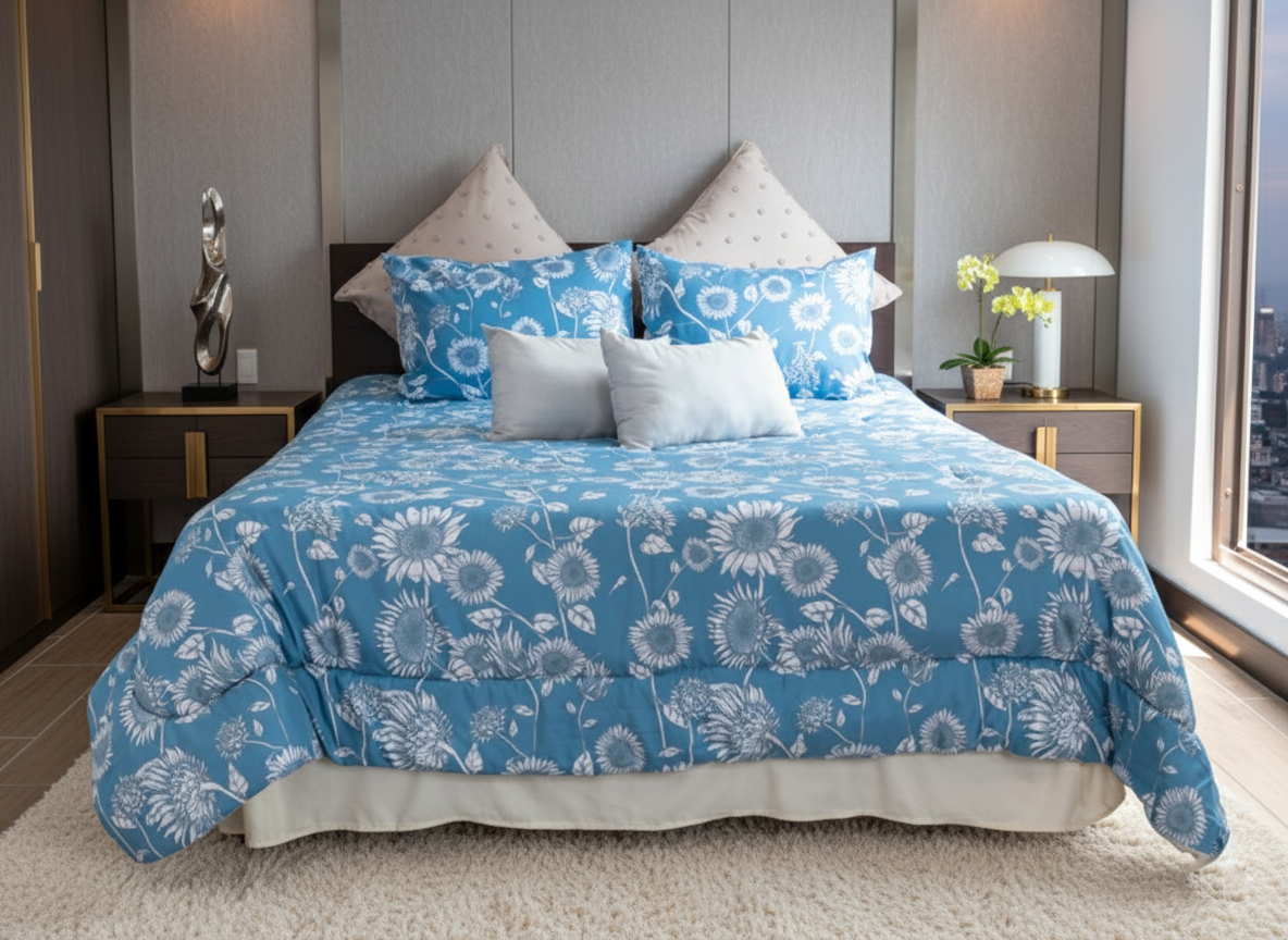 Edredón reversible 7 piezas